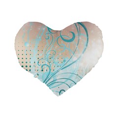 Pink Blue Pattern Standard 16  Premium Heart Shape Cushion  from ArtsNow.com Back