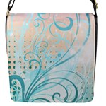 Pink Blue Pattern Flap Closure Messenger Bag (S)