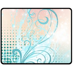 Pink Blue Pattern Double Sided Fleece Blanket (Medium) from ArtsNow.com 58.8 x47.4  Blanket Front