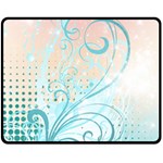 Pink Blue Pattern Double Sided Fleece Blanket (Medium)