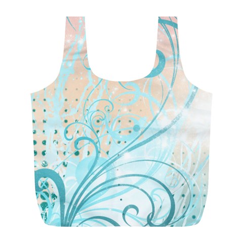 Pink Blue Pattern Full Print Recycle Bag (L) from ArtsNow.com Front