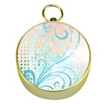 Pink Blue Pattern Gold Compass