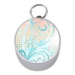 Pink Blue Pattern Silver Compass (Mini)