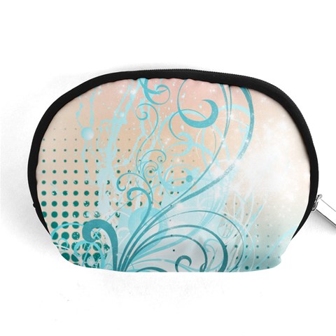 Pink Blue Pattern Accessory Pouch (Medium) from ArtsNow.com Front