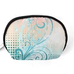 Pink Blue Pattern Accessory Pouch (Medium) from ArtsNow.com Back