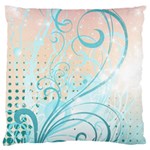 Pink Blue Pattern Large Flano Cushion Case (One Side)