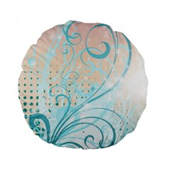 Pink Blue Pattern Standard 15  Premium Flano Round Cushion  from ArtsNow.com Front