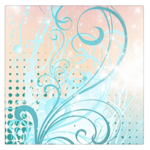 Pink Blue Pattern Large Satin Scarf (Square) from ArtsNow.com Front