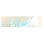 Pink Blue Pattern Satin Scarf (Oblong)