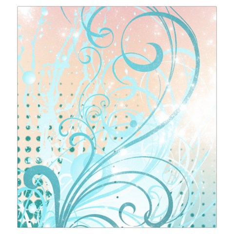 Pink Blue Pattern Drawstring Pouch (XXL) from ArtsNow.com Back