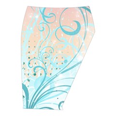 Pink Blue Pattern Midi Wrap Pencil Skirt from ArtsNow.com  Front Right 