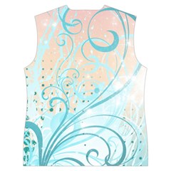 Pink Blue Pattern Women s Button Up Vest from ArtsNow.com Back