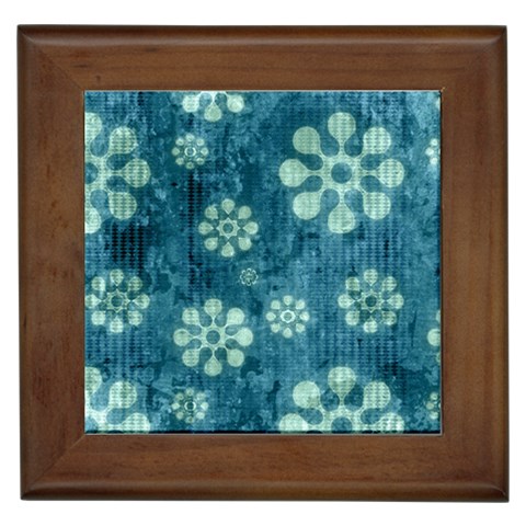 Snow Flake Art Framed Tile from ArtsNow.com Front