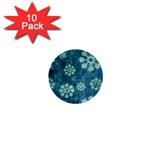 Snow Flake Art 1  Mini Button (10 pack) 