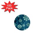 Snow Flake Art 1  Mini Button (100 pack) 