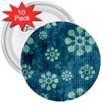 Snow Flake Art 3  Button (10 pack)