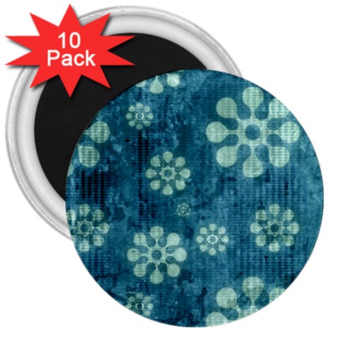 Snow Flake Art 3  Magnet (10 pack) from ArtsNow.com Front