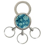 Snow Flake Art 3-Ring Key Chain