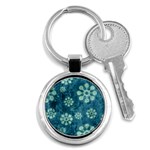 Snow Flake Art Key Chain (Round)