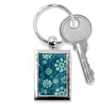 Snow Flake Art Key Chain (Rectangle)