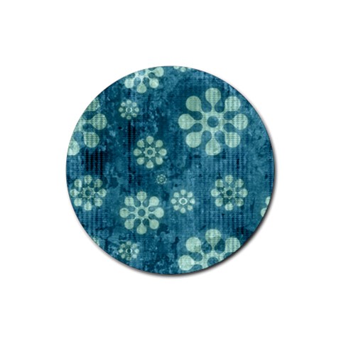 Snow Flake Art Rubber Round Coaster (4 pack) from ArtsNow.com Front