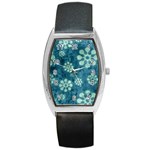 Snow Flake Art Barrel Style Metal Watch