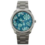 Snow Flake Art Sport Metal Watch