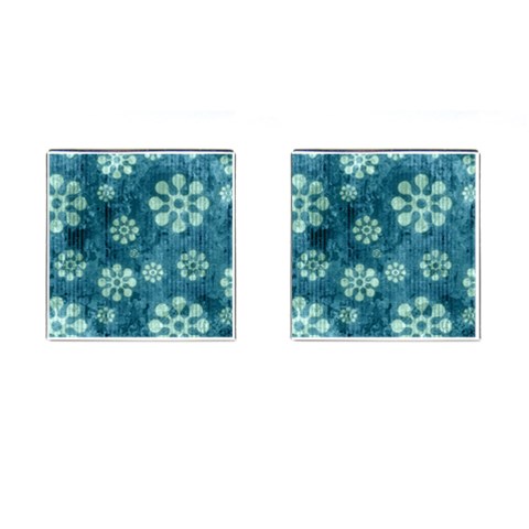 Snow Flake Art Cufflinks (Square) from ArtsNow.com Front(Pair)
