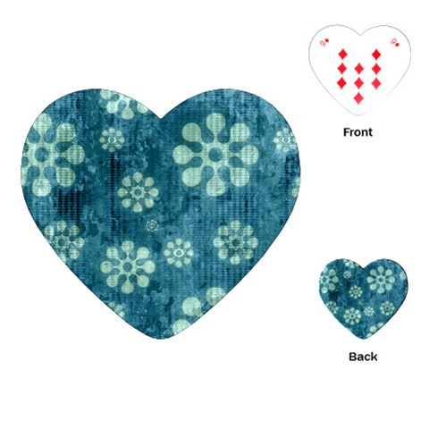 Snow Flake Art Playing Cards (Heart) from ArtsNow.com Front