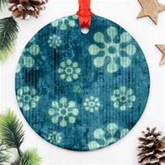 Snow Flake Art Round Ornament (Two Sides) from ArtsNow.com Front