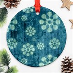 Snow Flake Art Round Ornament (Two Sides)