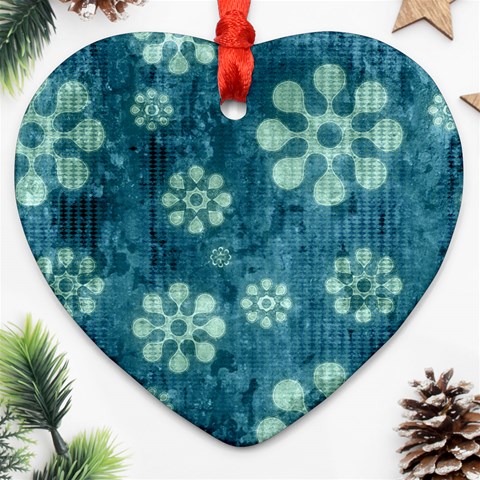 Snow Flake Art Heart Ornament (Two Sides) from ArtsNow.com Front