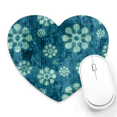 Snow Flake Art Heart Mousepad from ArtsNow.com Front