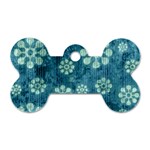 Snow Flake Art Dog Tag Bone (Two Sides)