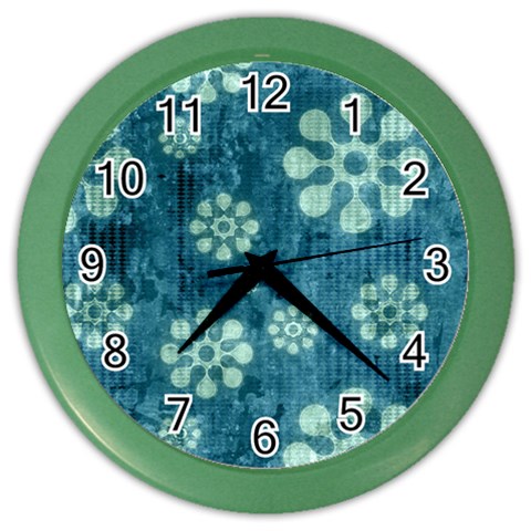 Snow Flake Art Color Wall Clock from ArtsNow.com Front