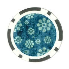 Snow Flake Art Poker Chip Card Guard (10 pack) from ArtsNow.com Front