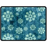 Snow Flake Art Fleece Blanket (Large)