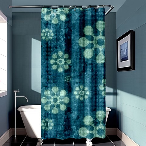 Snow Flake Art Shower Curtain 36  x 72  (Stall) from ArtsNow.com Curtain(36 X72 ) - 33.26 x66.24  Curtain(36 X72 )