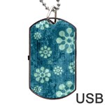 Snow Flake Art Dog Tag USB Flash (Two Sides)