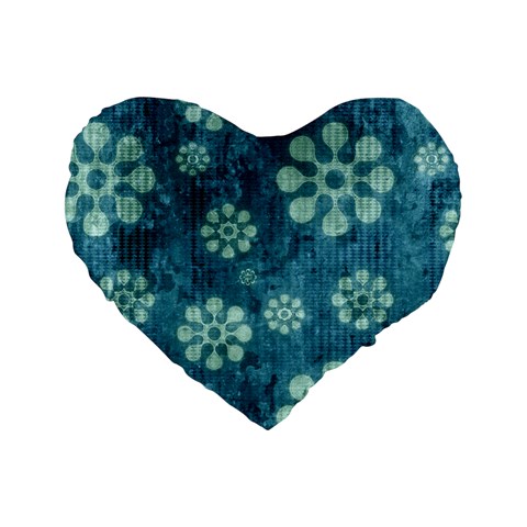 Snow Flake Art Standard 16  Premium Heart Shape Cushion  from ArtsNow.com Front