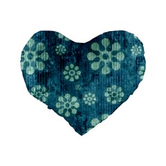 Snow Flake Art Standard 16  Premium Heart Shape Cushion  from ArtsNow.com Back