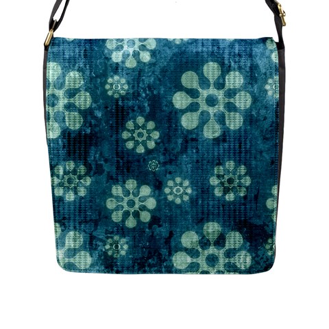 Snow Flake Art Flap Closure Messenger Bag (L) from ArtsNow.com Front