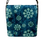 Snow Flake Art Flap Closure Messenger Bag (L)