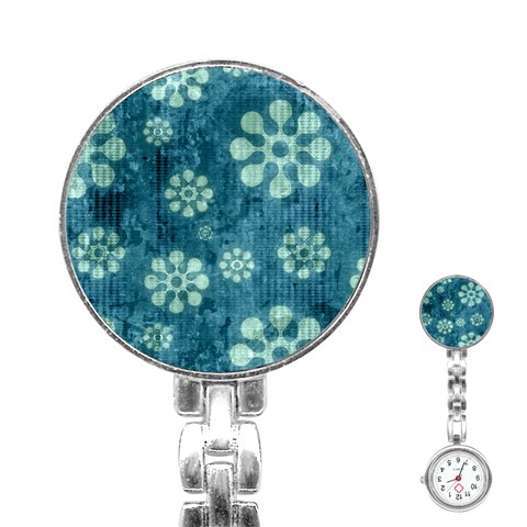Snow Flake Art Stainless Steel Nurses Watch from ArtsNow.com Front