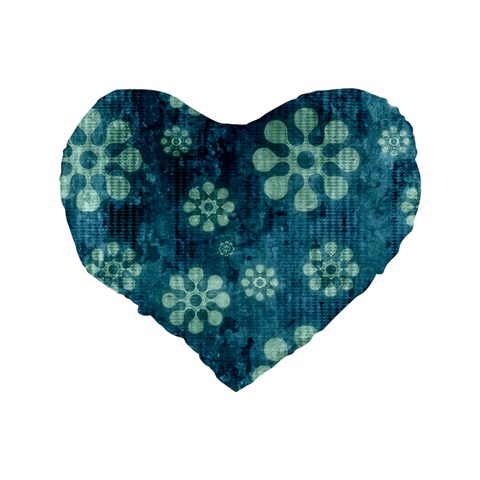 Snow Flake Art Standard 16  Premium Flano Heart Shape Cushion  from ArtsNow.com Back
