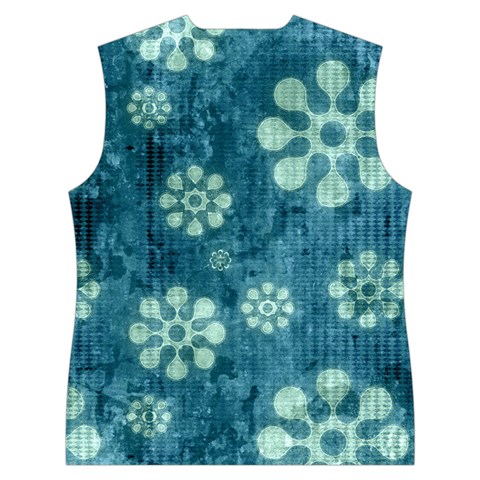 Snow Flake Art Women s Button Up Vest from ArtsNow.com Back