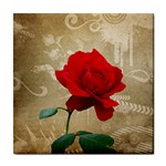 Red Rose Art Tile Coaster