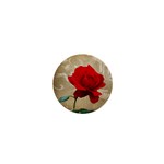 Red Rose Art 1  Mini Button