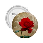 Red Rose Art 2.25  Button