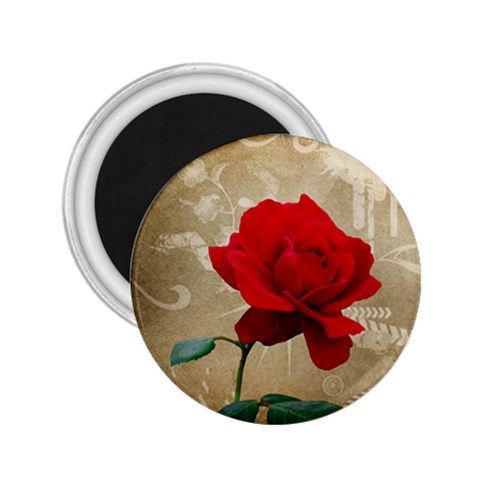 Red Rose Art 2.25  Magnet from ArtsNow.com Front